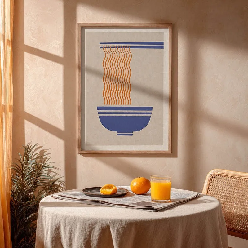 Fiery Blue Archival Canvas Wall Art - Brown media 5