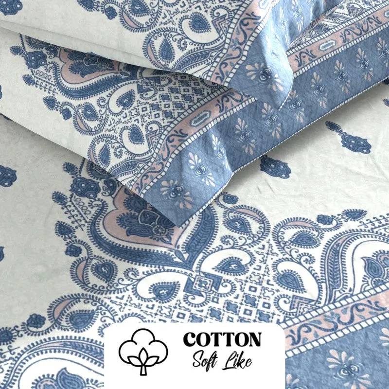 Zevric Bedsheet (Blue) - 115 GSM media 5