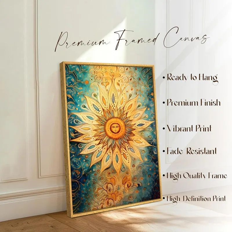 Sunburst Radiance Wall Art With Frame media 3