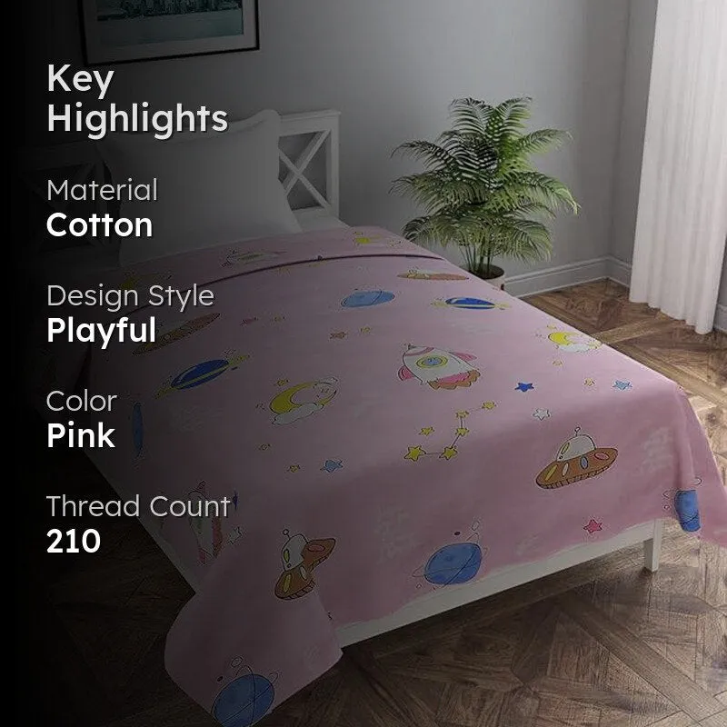 Starship Slumber Party Kids' Cotton Duvet Cover - 210 TC media 2