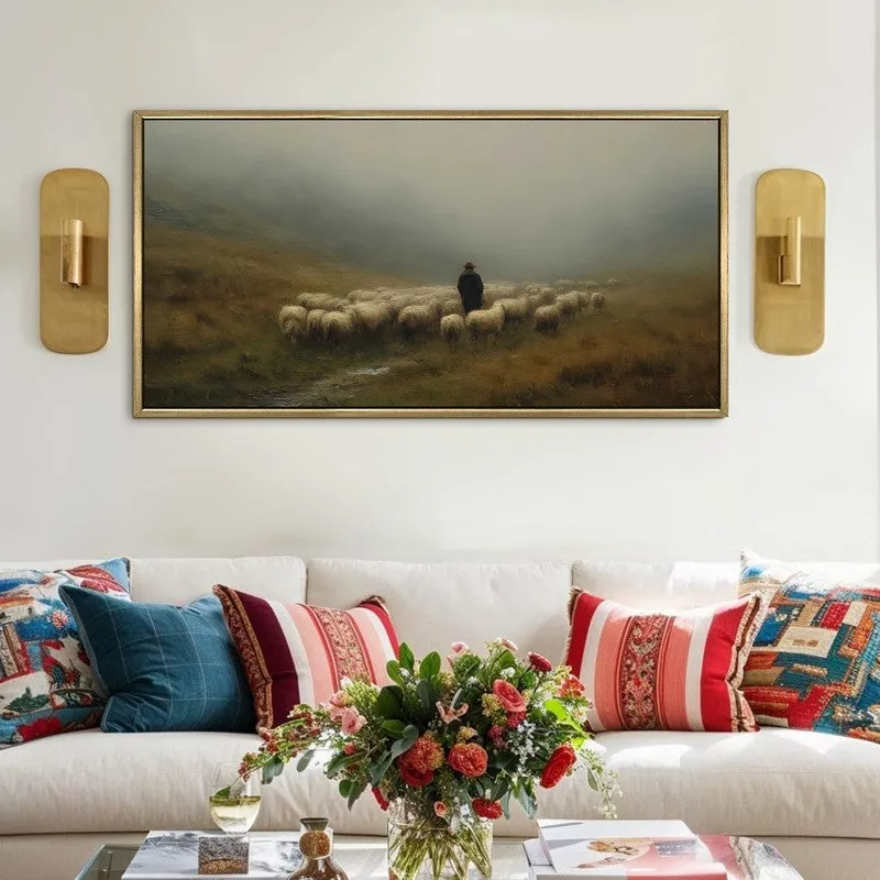 Highland Pasture Canvas Wall Painting With Frame media 1