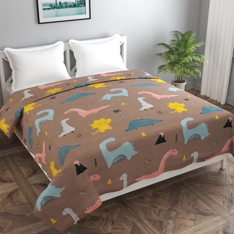 Tiny Dino Kids' Cotton Duvet Cover - 210 TC media 1