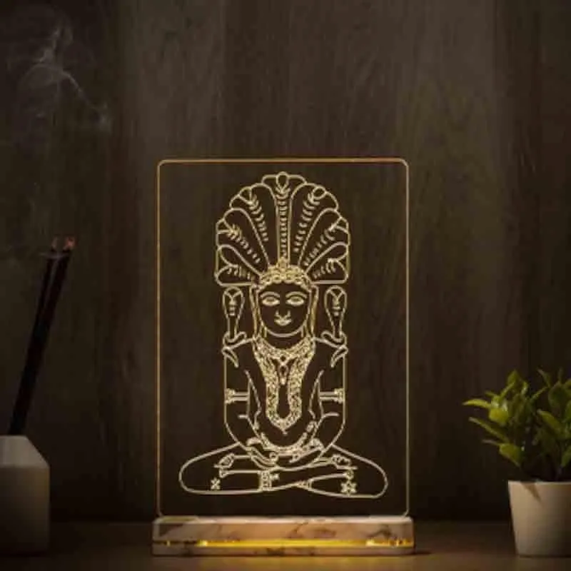 Vardhaman Acrylic Table Lamp - Transparent media 1