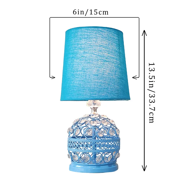 Filigree Fabric Table Lamp - Blue media 5