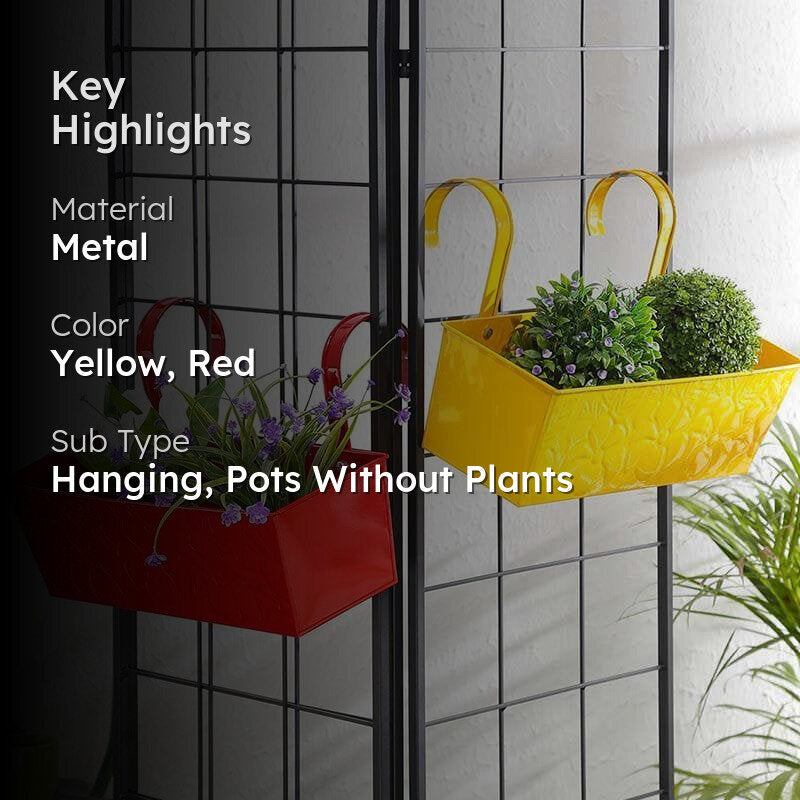Yin & Yang Planter Set- Red/Yellow media 2