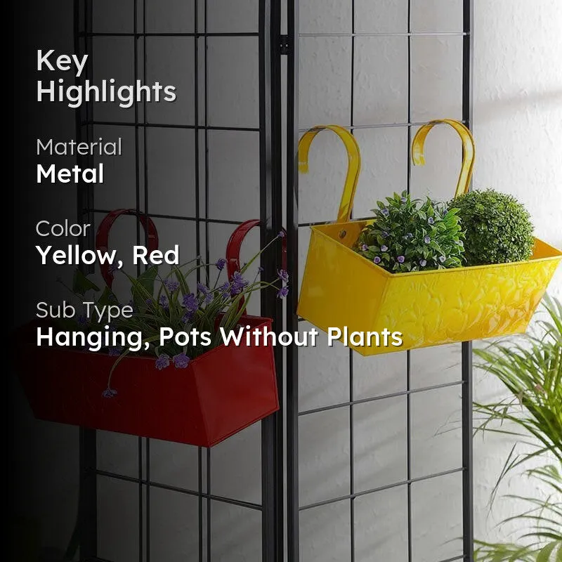 Yin & Yang Planter Set- Red/Yellow media 2