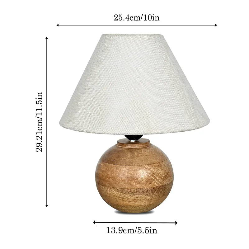 Lark Sphere Fabric Table Lamp - White,Brown media 6