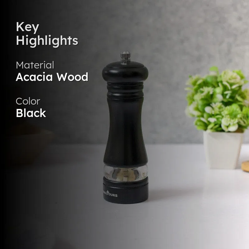 Saltiva Acacia Wood Salt & Pepper Bottles media 2