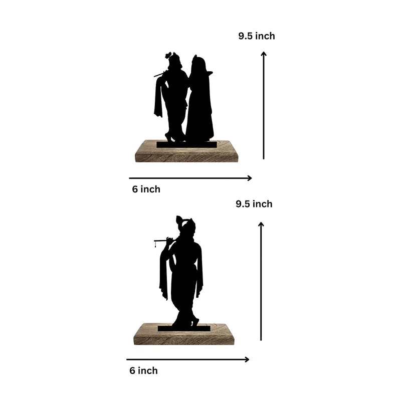 Radhe Krishna Showpiece - Set Of Two media 8
