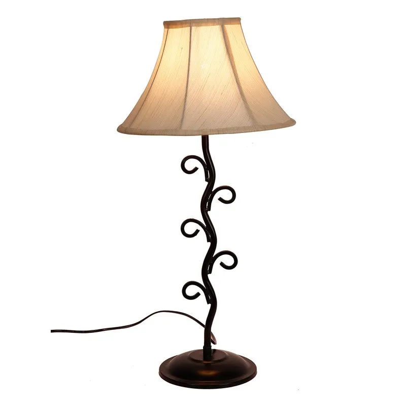 Starique Cotton Table Lamp With Iron Base - White media 6