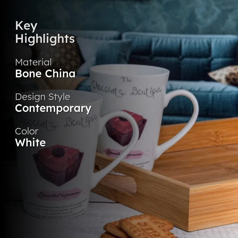 Brownie Bone China Coffee Mug (360 mL Each) - Set of Two media 2