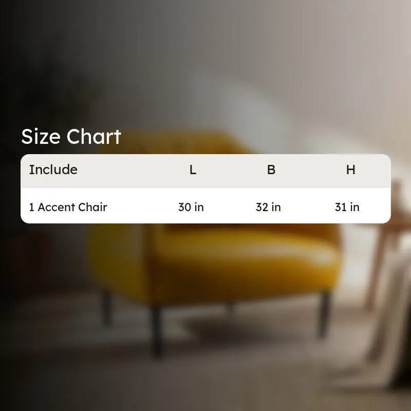 Elvora Neem Wood Accent Chair - Yellow media 6