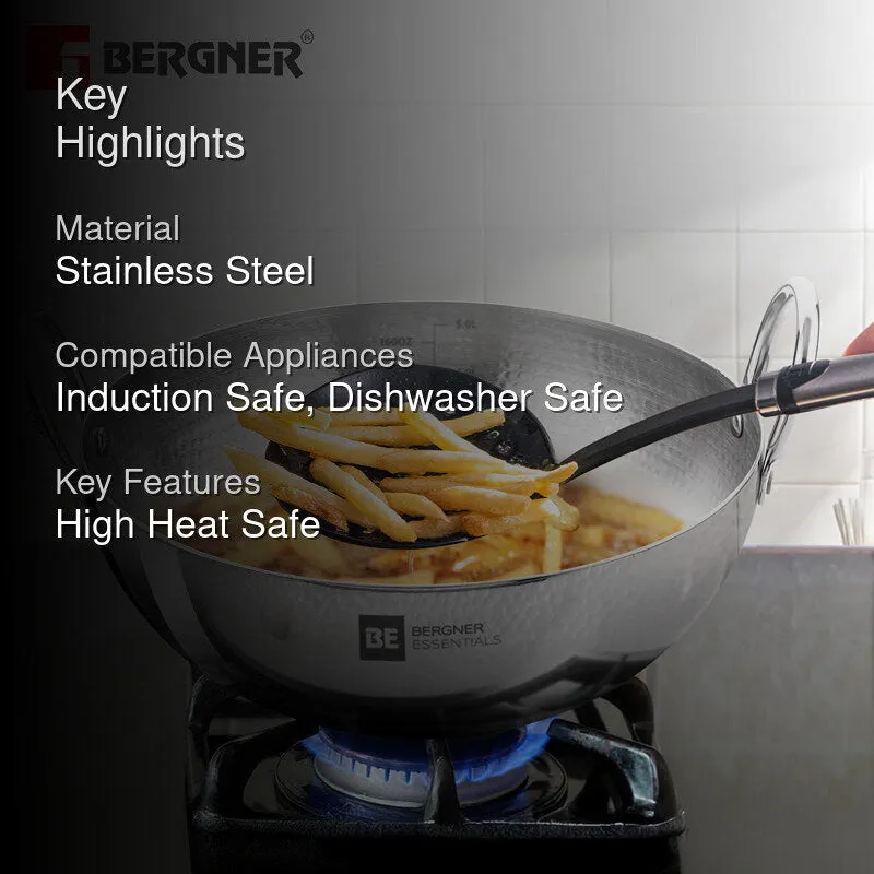 Bergner Stainless Steel Hammered Kadhai - 6500 mL media 2