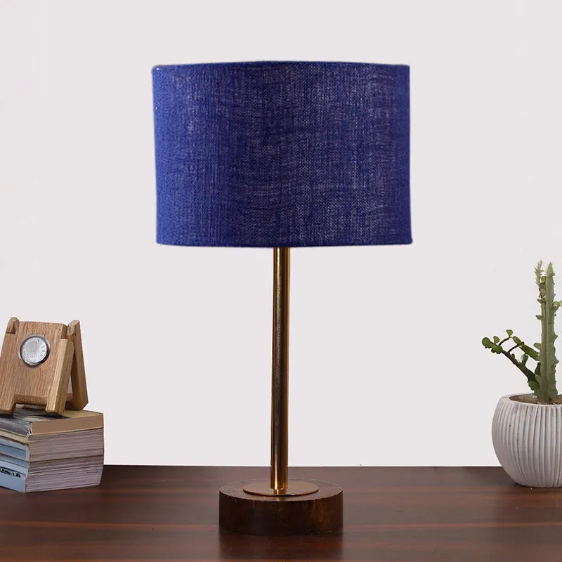 Sienna I Rodin Wooden Table Lamp - Blue,Gold,Brown media 3