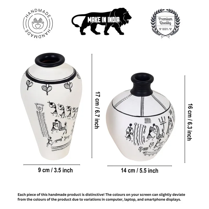 Mangola Warli Vase - Set Of Two media 6