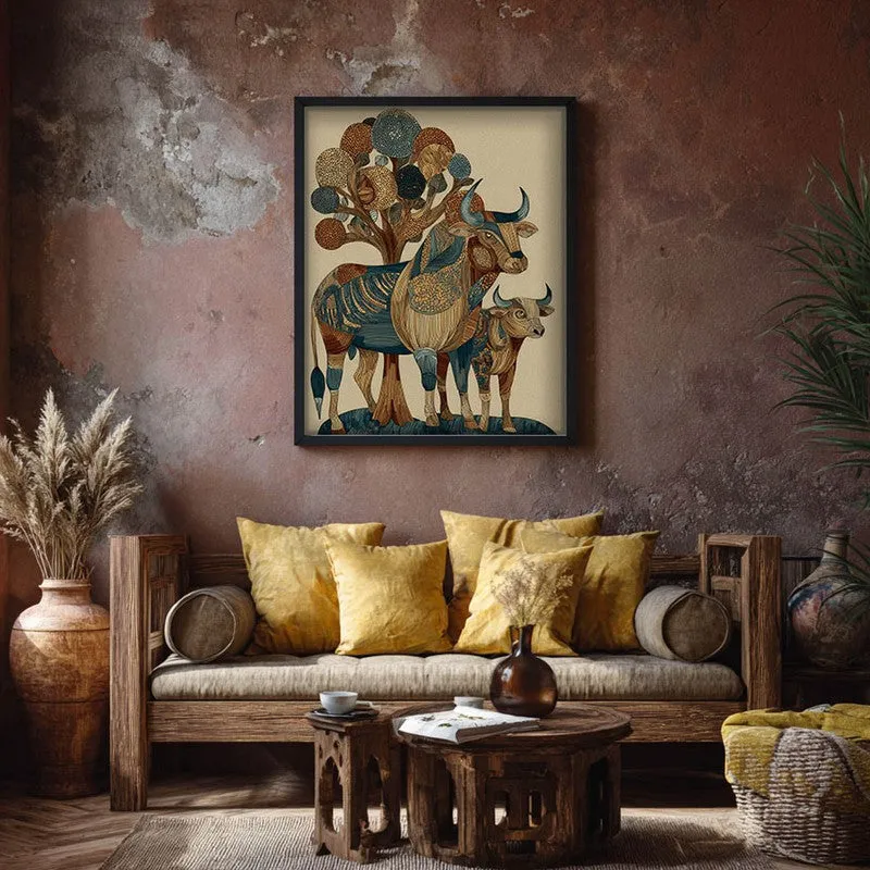 Suravi Canvas Wall Painting With Black Frame media 6