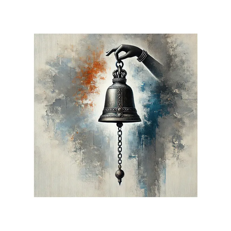 Sacred Bell In Divine Hand Poly Canvas Wall Painting media 4