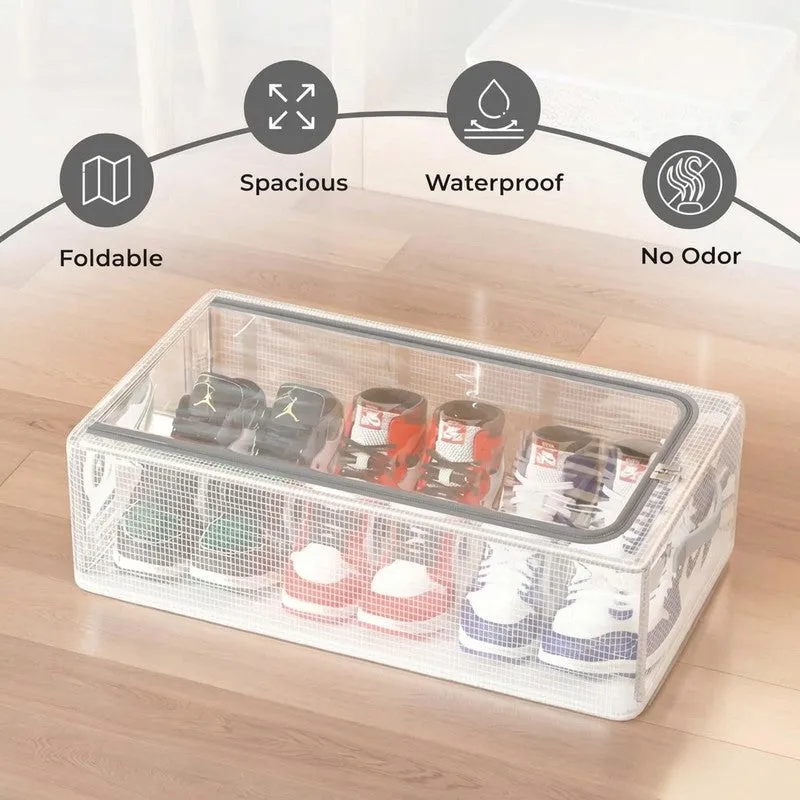 Neat Grid PVC Storage Box - Set Of Three media 5