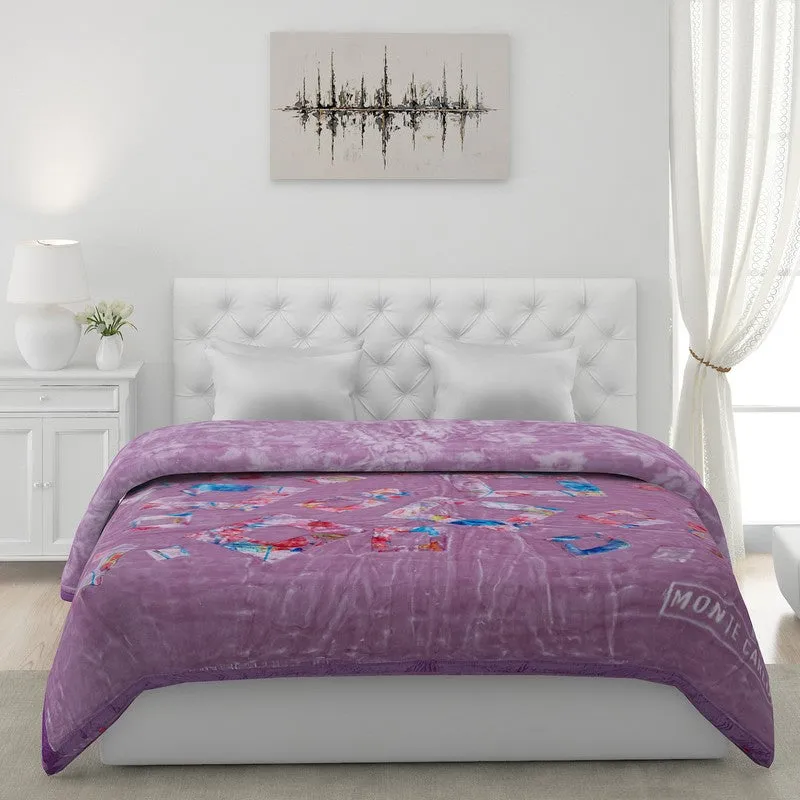 Monte Carlo Mystic Meadow Blanket (Purple) - 900 GSM media 4