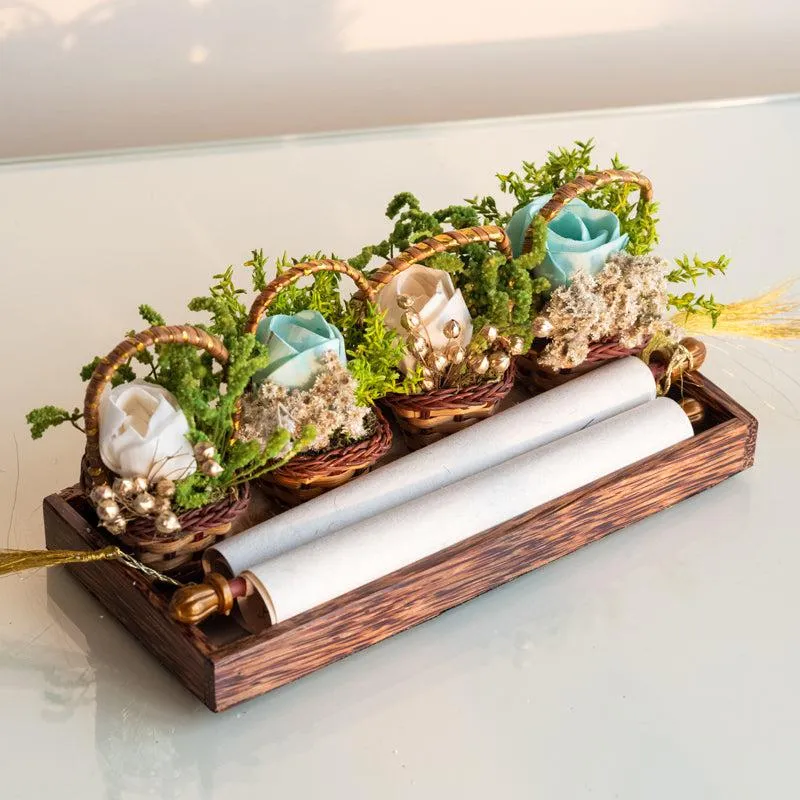 Tritona Mini Dried Flower Basket - Set Of Six media 3