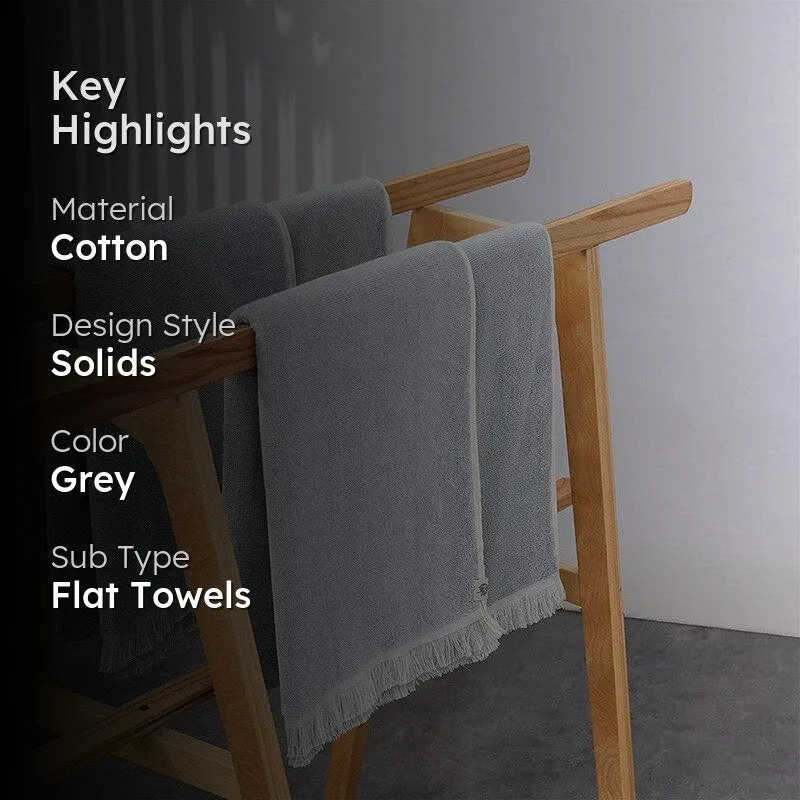 Melange Terry Cotton Hand Towel - Grey media 2
