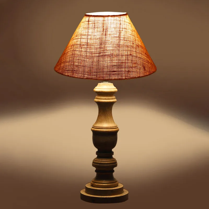 Sienna II Carve Wooden Table Lamp - Brown media 5