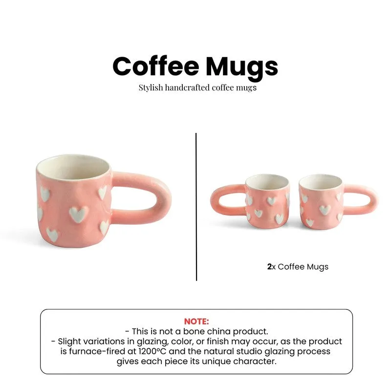 Heart Ceramic Coffee Mug (260 mL Each) - Set Of Two media 6