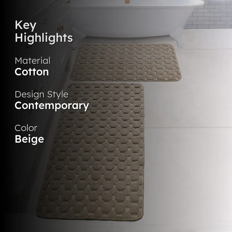 PurePlush Cotton Bath Mats (Beige) - Set of Two media 2