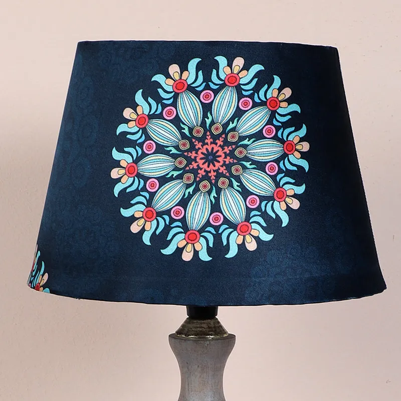 Toile Glyph Printed Mango Wood Table Lamp - Multicolor media 3