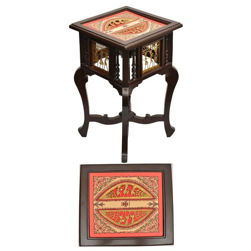 Harbi Teak Wood Side Table media 4