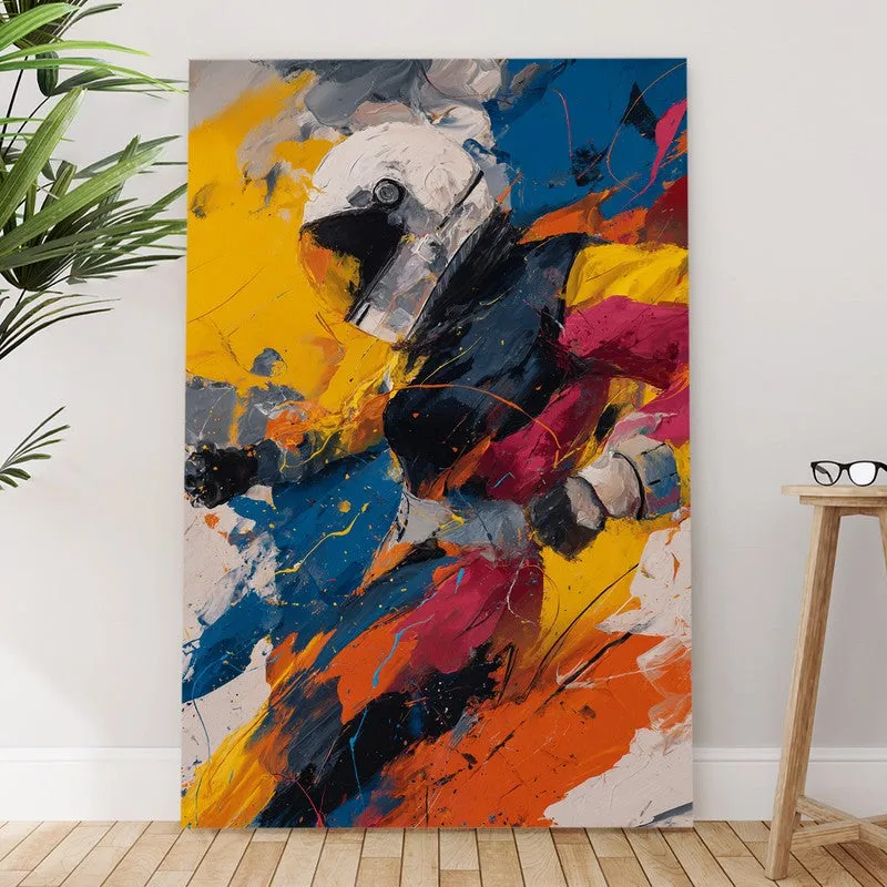 Motion Blaze Abstract Rider Canvas Wall Art media 6