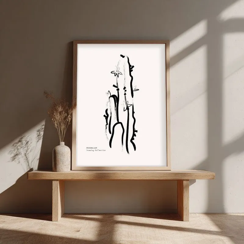 Succulent Canvas Wall Painting With Brown Frame media 4