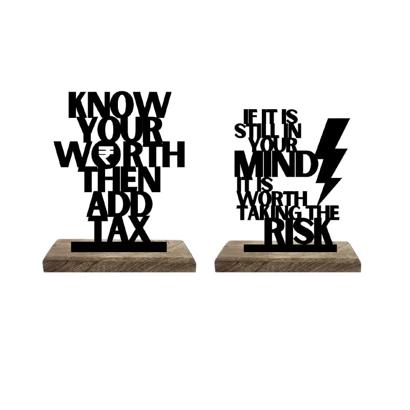 Valued Ventures Typography Showpiece - Set Of Two media 6