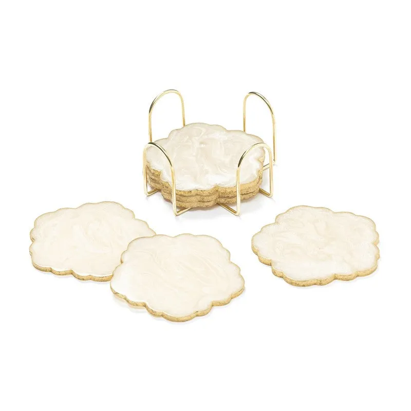 MarbleGlow Coaster Collection (Beige) - Seven Piece Set media 6