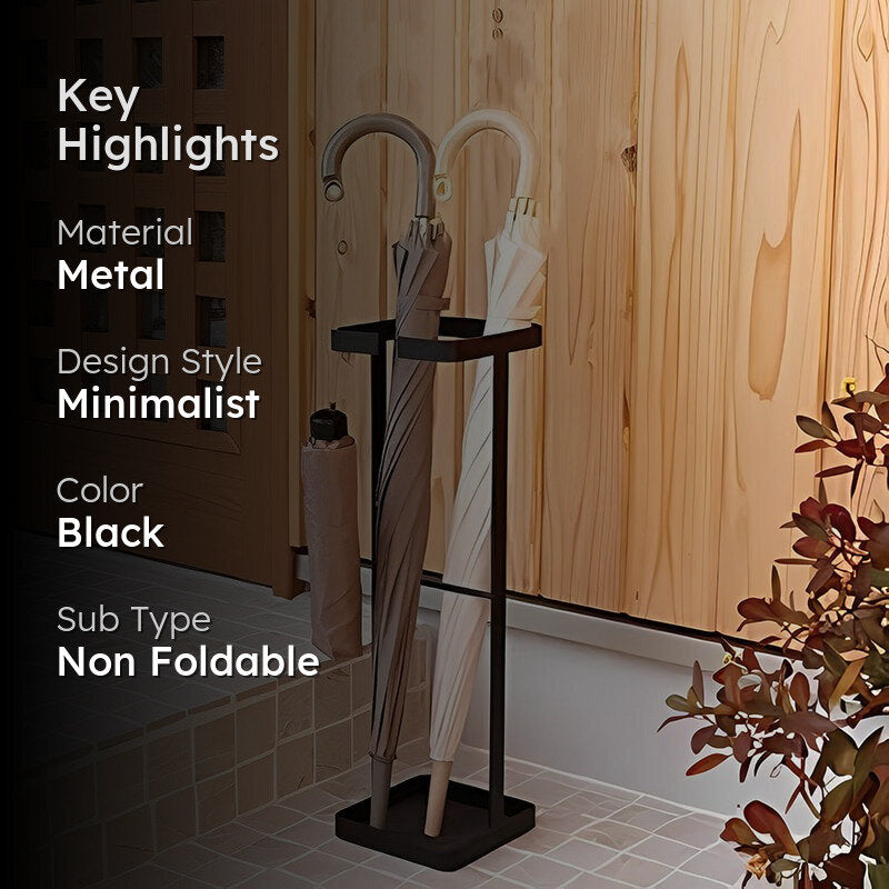 Foundry Metal Umbrella Stand - Black media 2