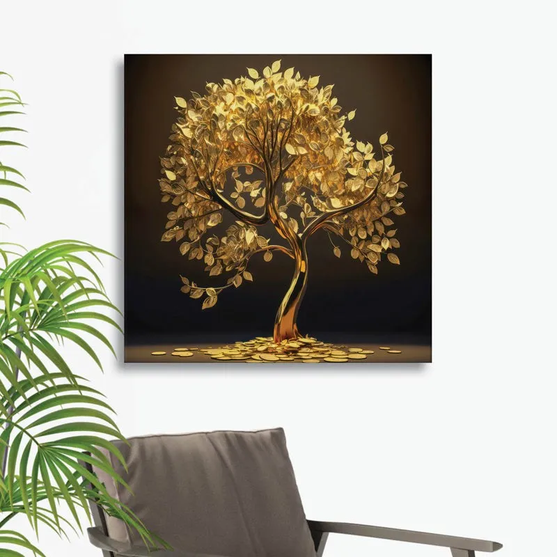 Golden Galore Wall Painting media 1