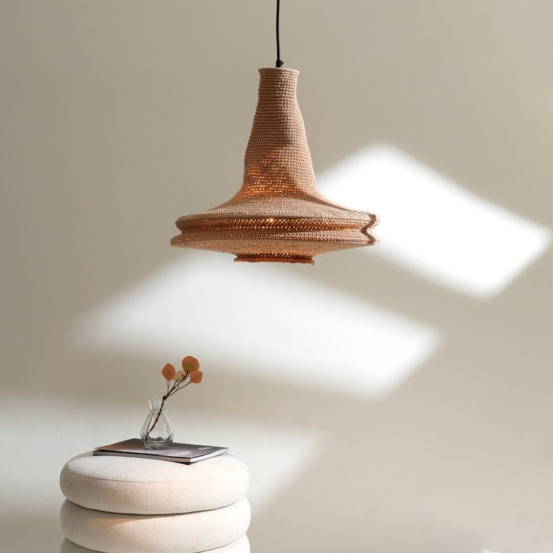 Fig Living Earth Pendant Cotton Ceiling Lamp - Beige media 3