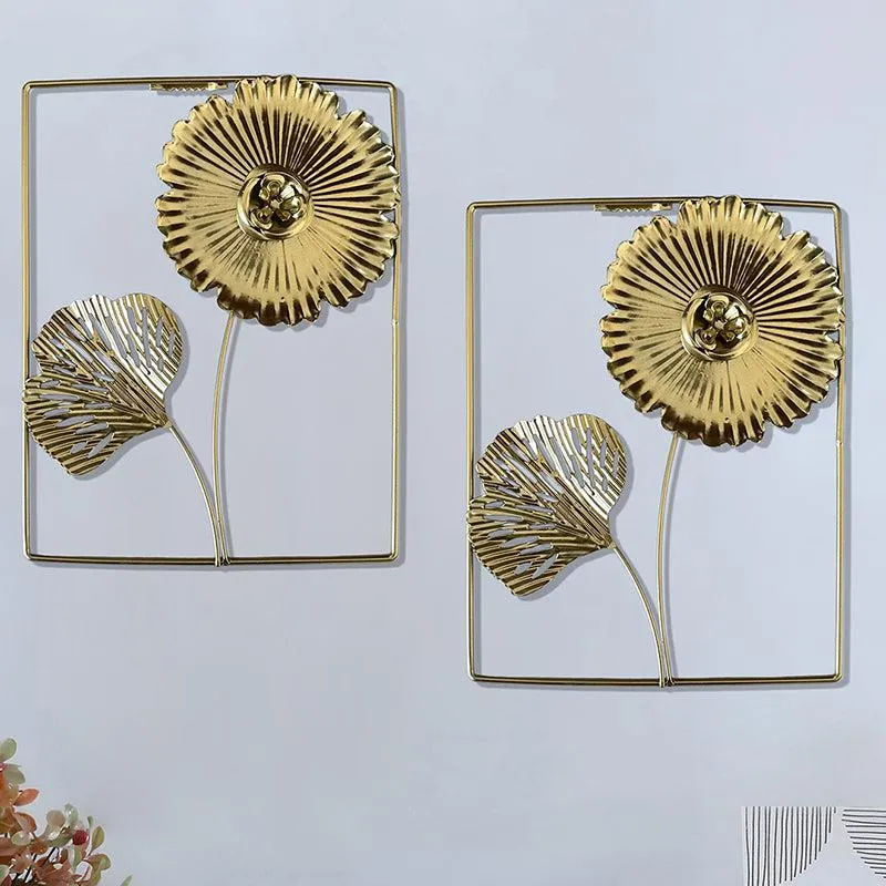 Sculpted Flora Metal Wall Accent - Set Of Two - 4