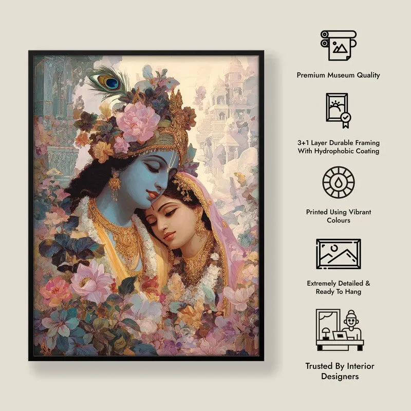 Sri Radha Krishna Blissful Archival Paper Wall Art media 8