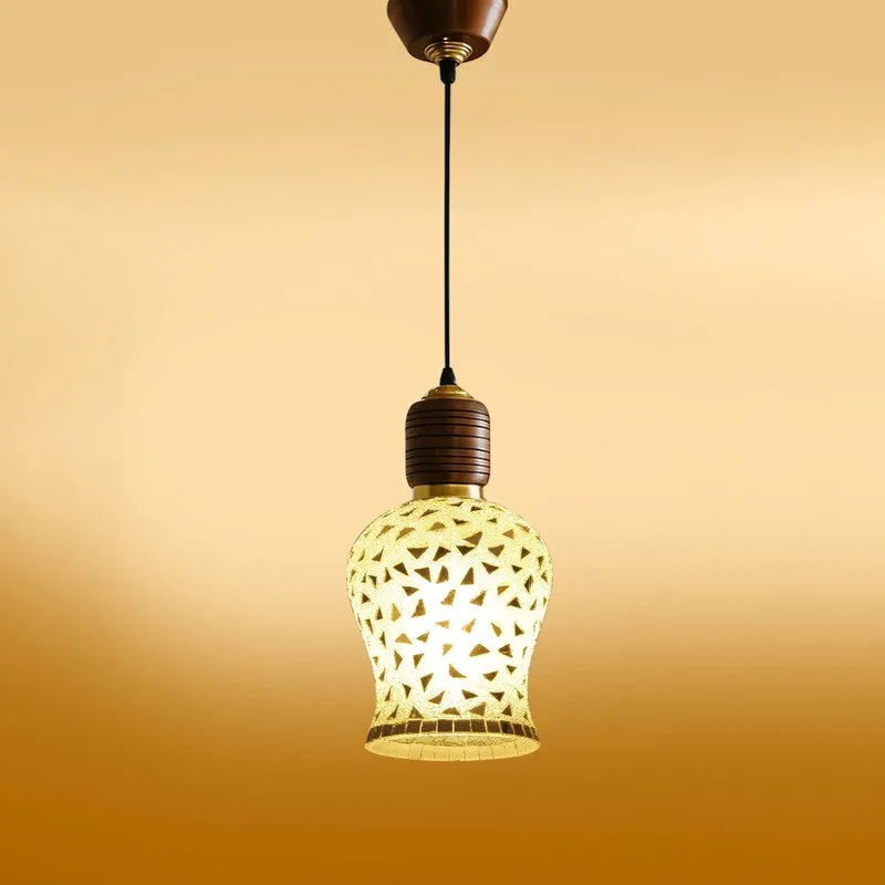 Mosaic Geo Pendant Wooden Ceiling Lamp media 7