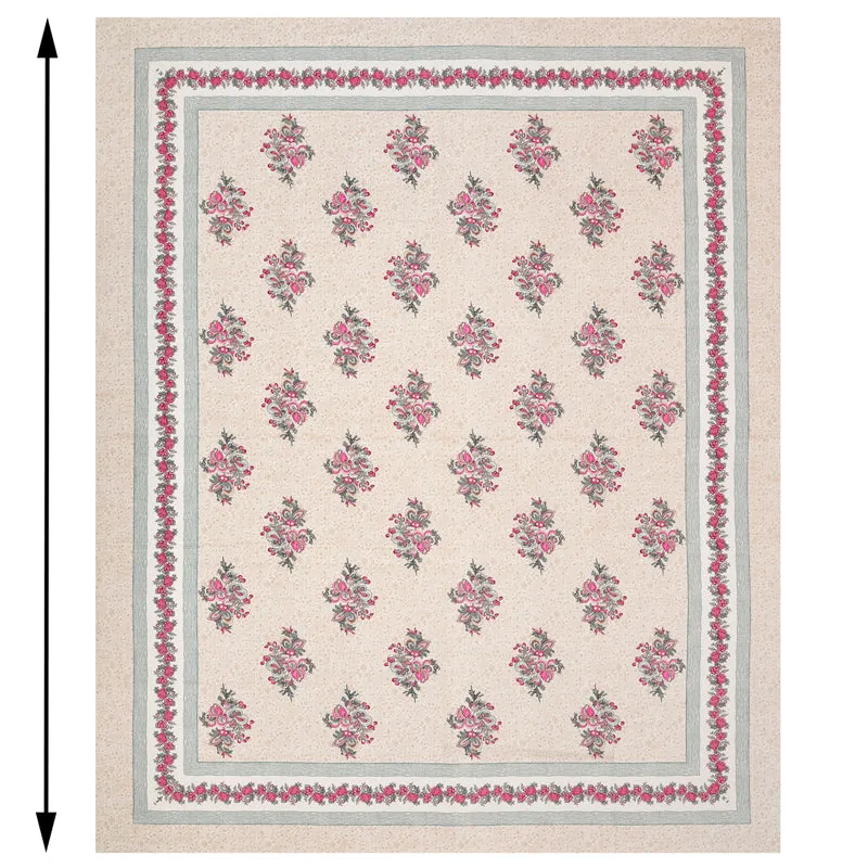 Ahana Floral Printed Cotton Bedsheet (Pink) - 144 TC media 8