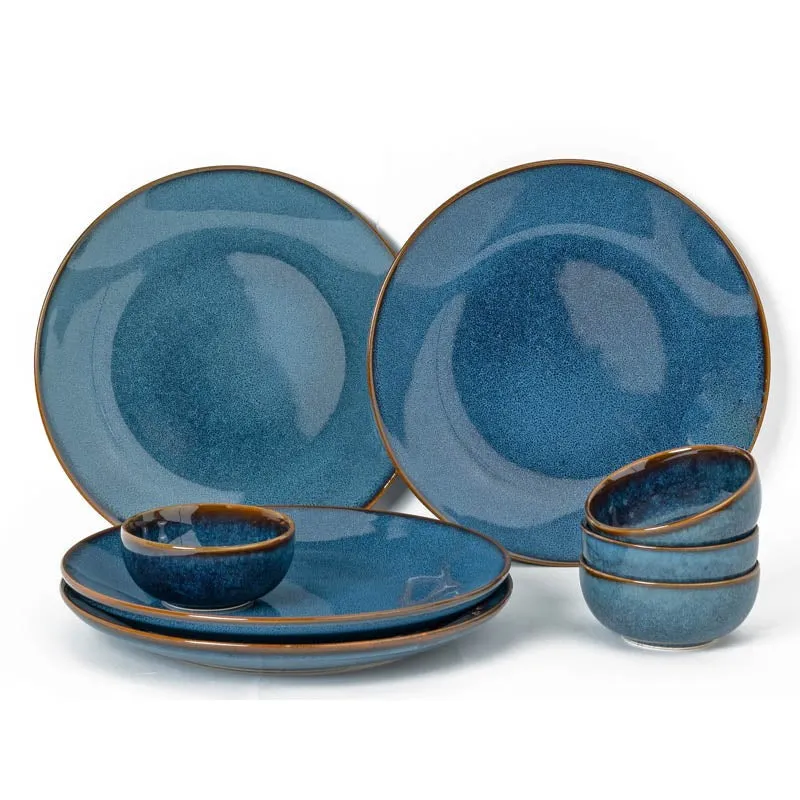 Tarangini Handmade Dinner Set (Blue) - 8 Piece Set media 3