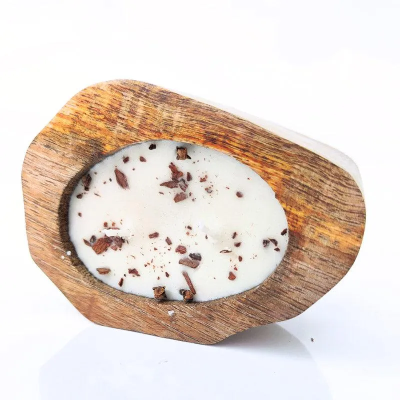 Derio Cinnamon Scented Candle In Wooden Box - Set Of Two media 8