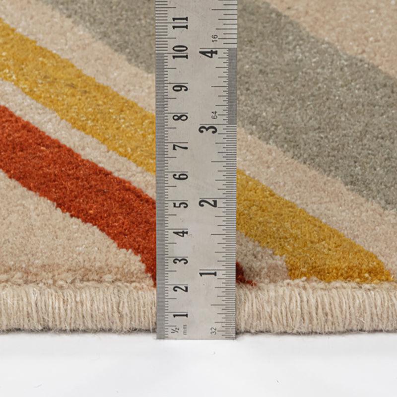 Peregrin Geometric Wool & Nylon Carpet - Brown & Red media 7