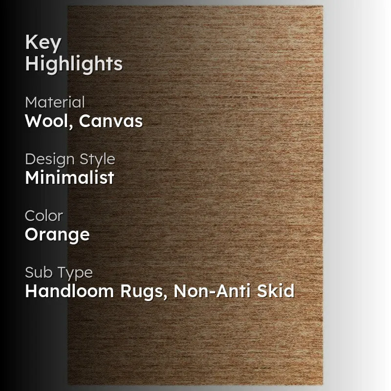 Leyla Hand Woven Wool Rug - Rust media 2