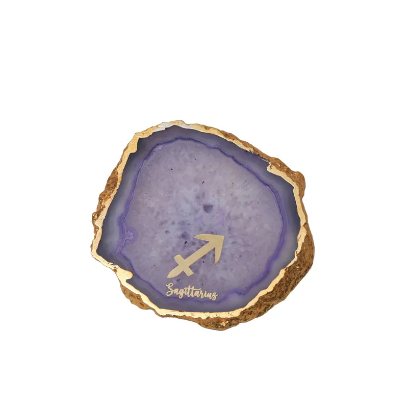 Sagittarius Agate Coaster - Purple media 4