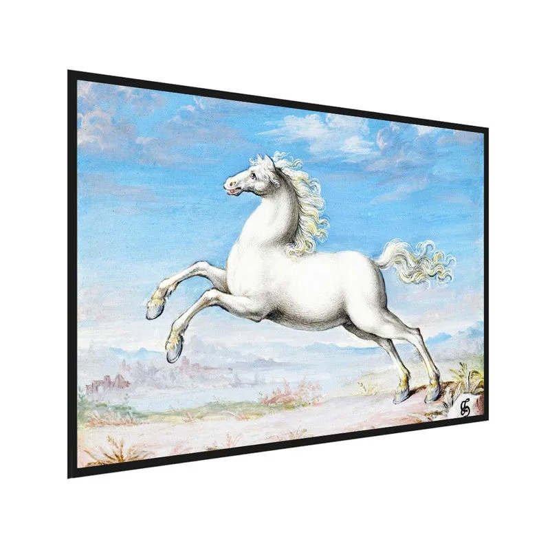 Terrace Near The Sea Canvas Wall Painting - Black Frame media 6