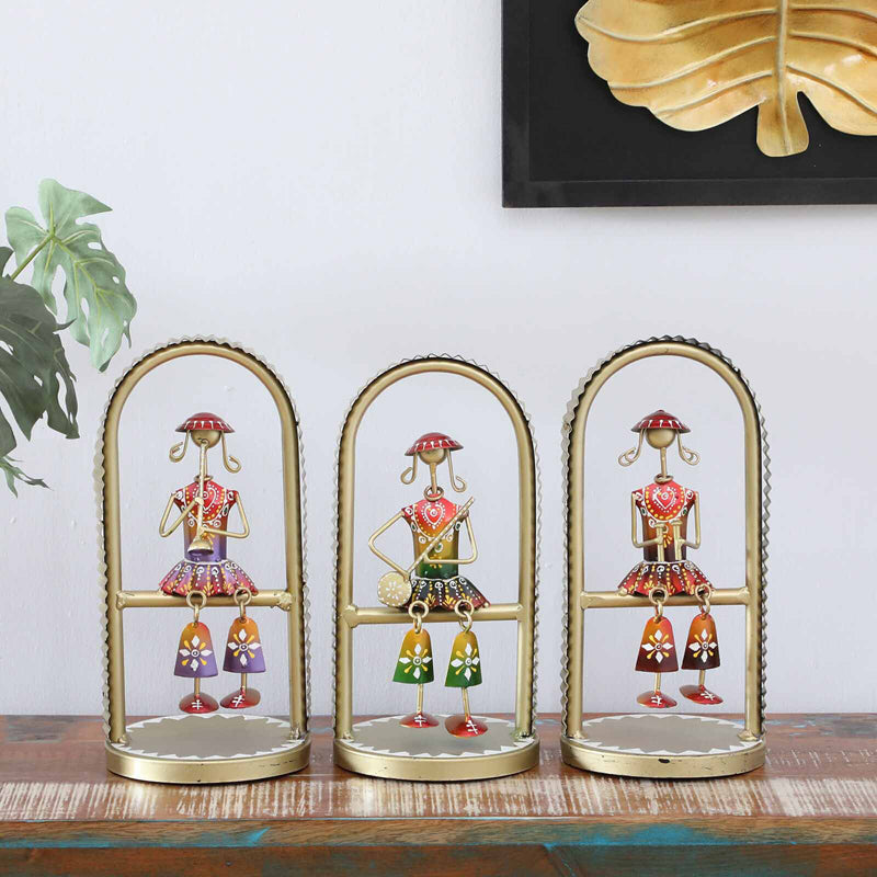 Tribal Artists Showpiece - Set Of Three