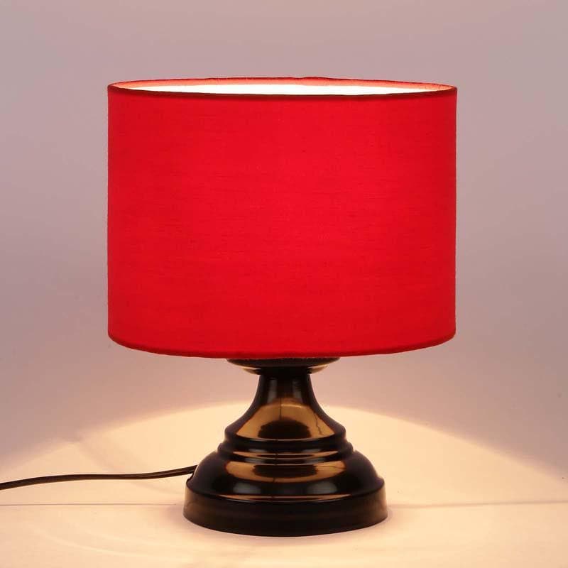 Solid Flickers Fabric Table Lamp - Red,Black media 3
