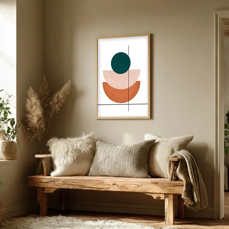 Linear Anchor Canvas Wall Painting With Brown Frame media 3